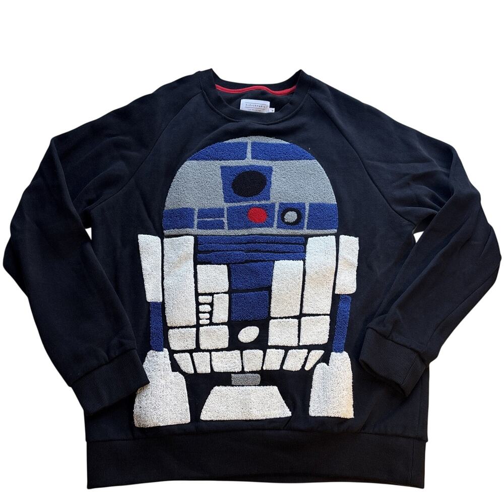 Eleven Paris Men Star Wars Mader R2D2 Sweatshirt SIZE S Black